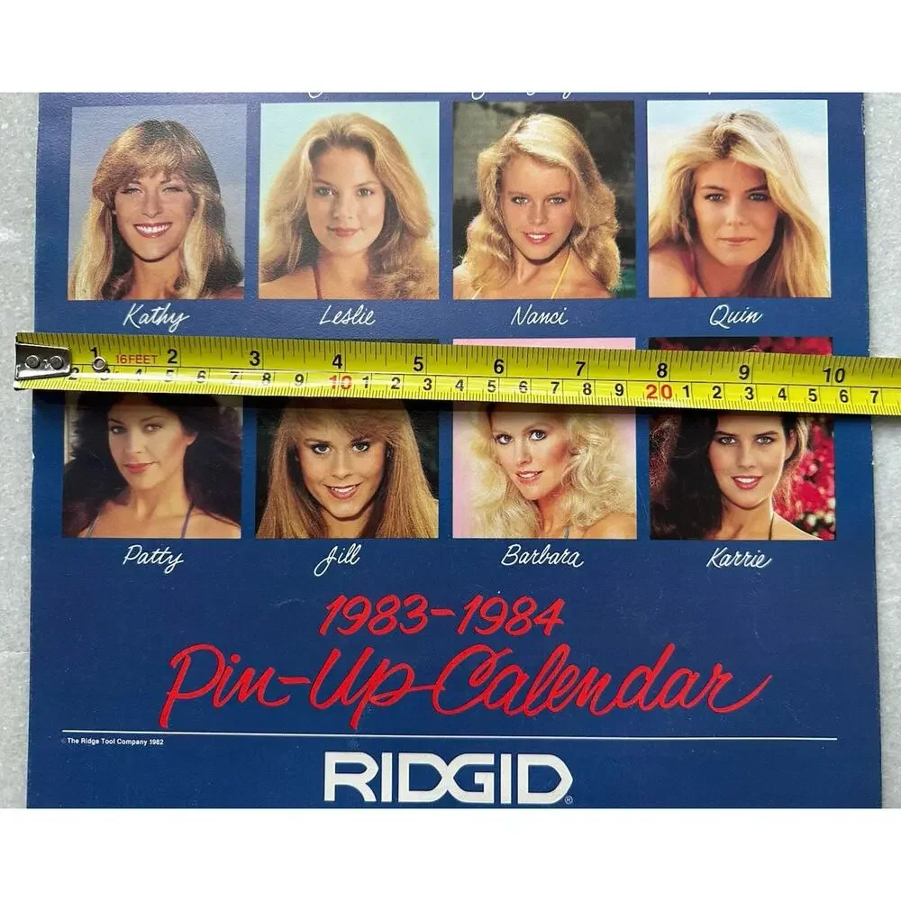 Vintage Rigid Tool 1983-1984 Pin Up Calendar Advertisement Promotion